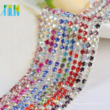 Cristal strass chaîne coupe pour la robe de mariage fantaisie SS6.5 8.5 10 12 strass métal coupe chaîne bricolage artisanat